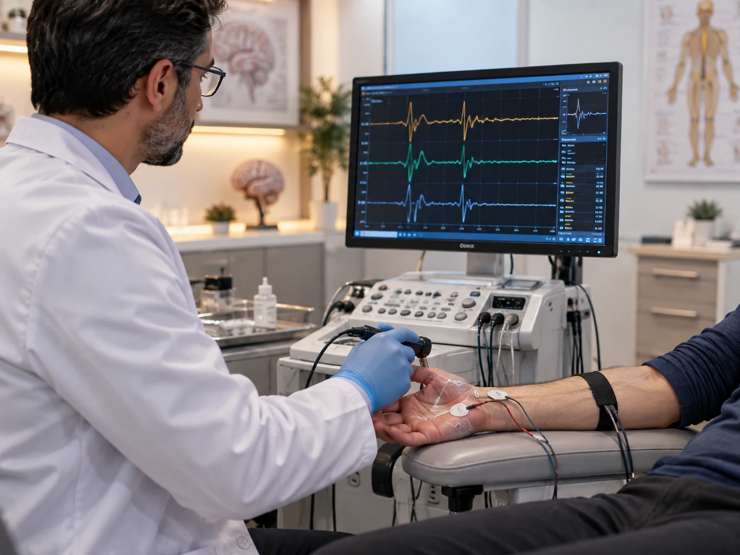 فحص الأعصاب الطرفية باستخدام NCS وEMG